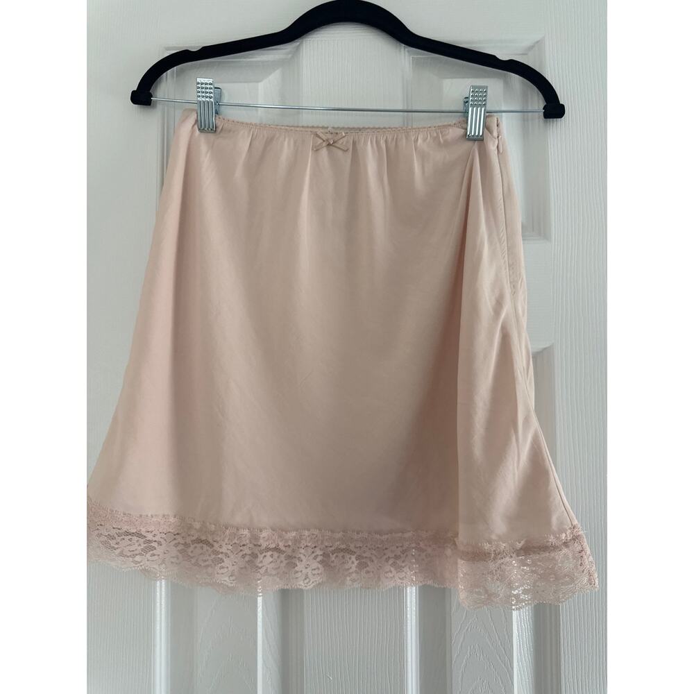 NWT American Eagle Blush Pink Lace Trim Slip Skirt Size XS  | Y2K Cottagecore